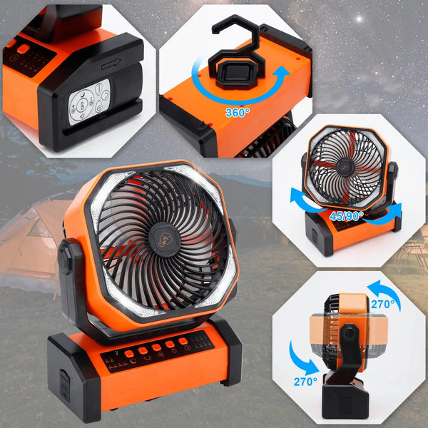 Ventilateur Portable Rechargeable LED