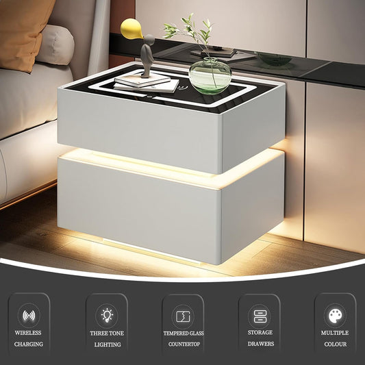 Table de Chevet Intelligente Lumière LED
